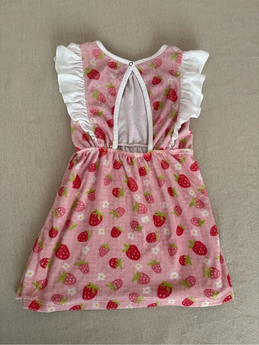 Miki Miette Strawberry Ruffled Swim Coverup Dress